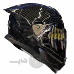 کلاه کاسکت فک ثابت برند استیل برد مدل SBH57 کربن اورجینال