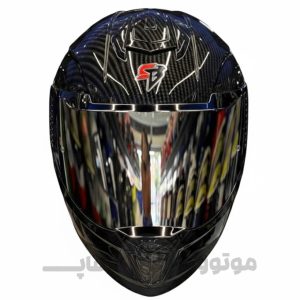 کلاه کاسکت فک ثابت برند استیل برد مدل SBH57 کربن اورجینال