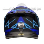 کلاه کاسکت فک ثابت برند استیل برد مدل Matte black blue SBH_57 - تصویر 4