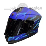 کلاه کاسکت فک ثابت برند استیل برد مدل Matte black blue SBH_57 - تصویر 3