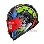 کلاه کاسکت فک ثابت برند ls2 مدل Glossy black mixcolor