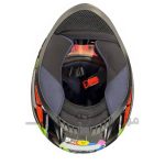 تودوزی کلاه کاسکت فک ثابت برند ls2 مدل Glossy black mixcolor