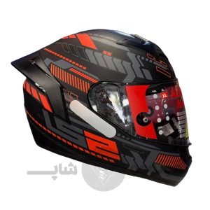 کلاه کاسکت فک ثابت برند ls2 مدل LS2 Rookie Matte black orange