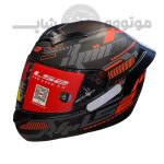 کلاه کاسکت فک ثابت برند ls2 مدل LS2 Rookie Matte black orange