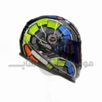 کلاه کاسکت فک ثابت برند ls2 مدل Glossy black mixcolor