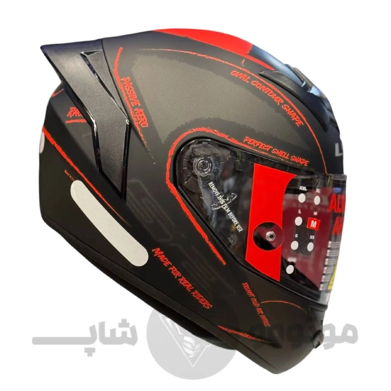 helmet-ls2-rookie-Black red (1) کلاه کاسکت فک ثابت برند ls2 مدل LS2 Rookie Black red