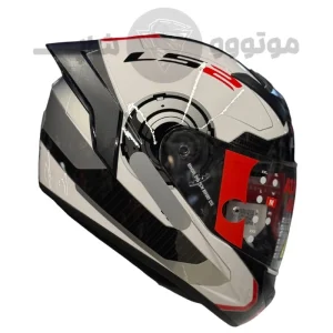 کلاه کاسکت فک ثابت برند ls2 مدل LS2 Rookie White black gray