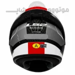 کلاه کاسکت فک ثابت برند ls2 مدل LS2 Rookie White black gray