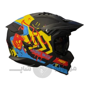 کلاه کاسکت فک جداشو برند راپیدو مدل 890Scorpion Matt black mix color