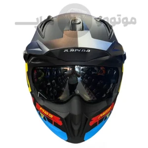 کلاه کاسکت فک جداشو برند راپیدو مدل 890Scorpion Matt black mix color