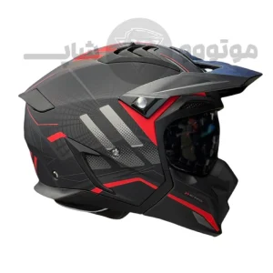 کلاه کاسکت فک جداشو برند راپیدو مدل 890Scorpion Matt black red