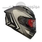 کلاه کاسکت فک متحرک برند ردلاین مدل 960 Matte black white
