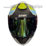 کلاه کاسکت فک متحرک برند SMK مدل GOLLWING White mixcolor