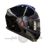 کلاه کاسکت فک متحرک برند SMK مدل GOLLWING Glossy black
