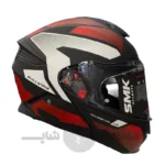 کلاه کاسکت فک متحرک برند SMK مدل GOLLWING Matt black white red