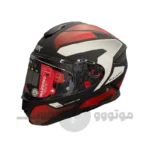 کلاه کاسکت فک متحرک برند SMK مدل GOLLWING Matt black white red