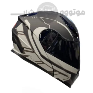 کلاه کاسکت فک متحرک برند ردلاین مدل Matte black gray 939