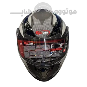 کلاه کاسکت فک متحرک برند ردلاین مدل matte black gray line939