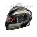 کلاه کاسکت فک متحرک برند ردلاین مدل matte black gray line939