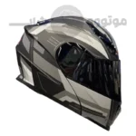 کلاه کاسکت فک متحرک برند ردلاین مدل matte black gray line939