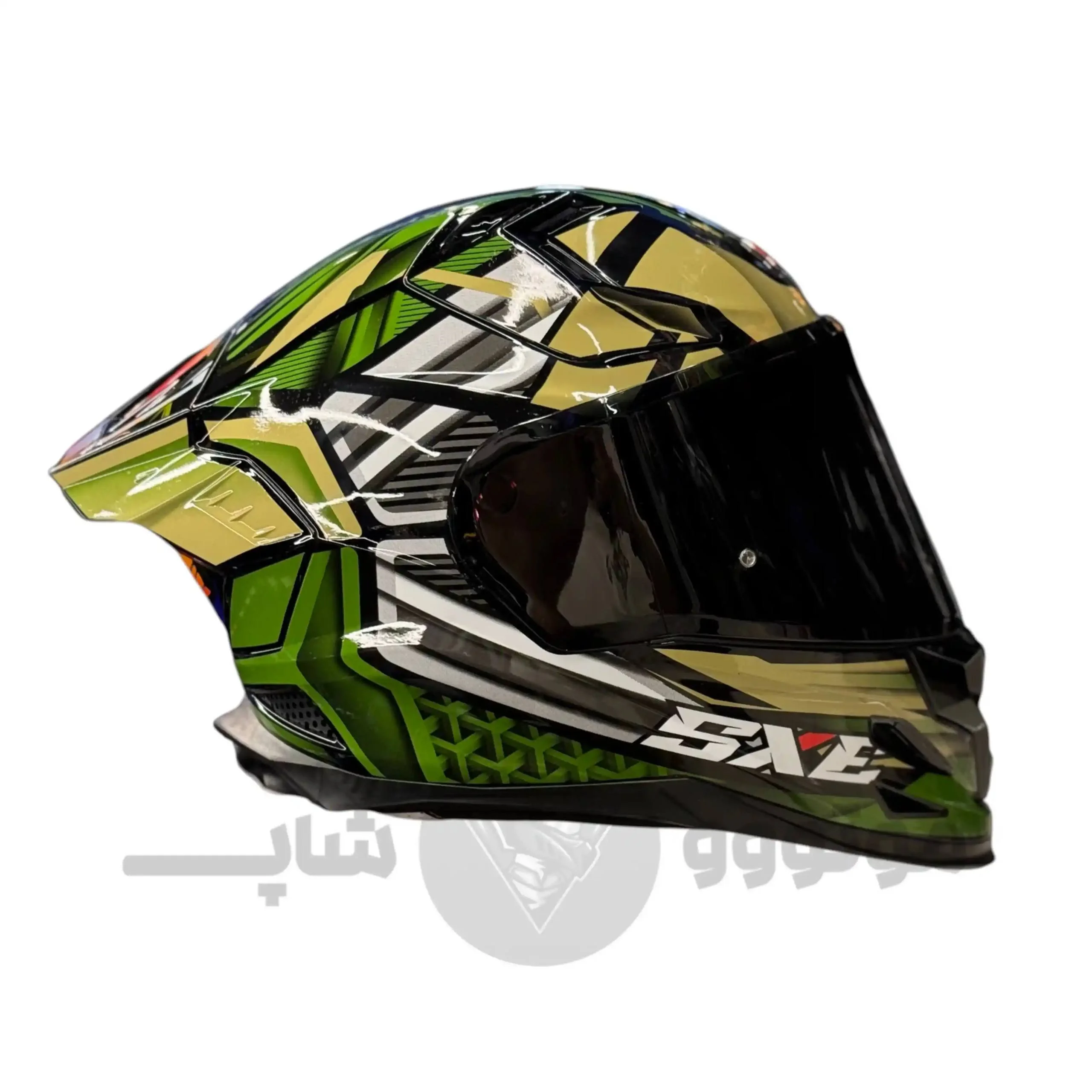 helmet-steel-board-sbh61-sxe-Glossy army green (1) کلاه کاسکت استیل برد مدل sbh61 sxe Glossy army green