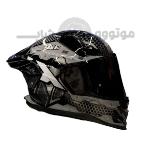 کلاه کاسکت استیل برد مدل sbh61 sxe Glossy black gray