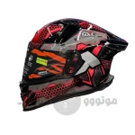 کلاه کاسکت استیل برد مدل sbh61 sxe Glossy gray red