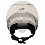 کلاه کاسکت بدون فک برند فلش مدل Glossy white blue