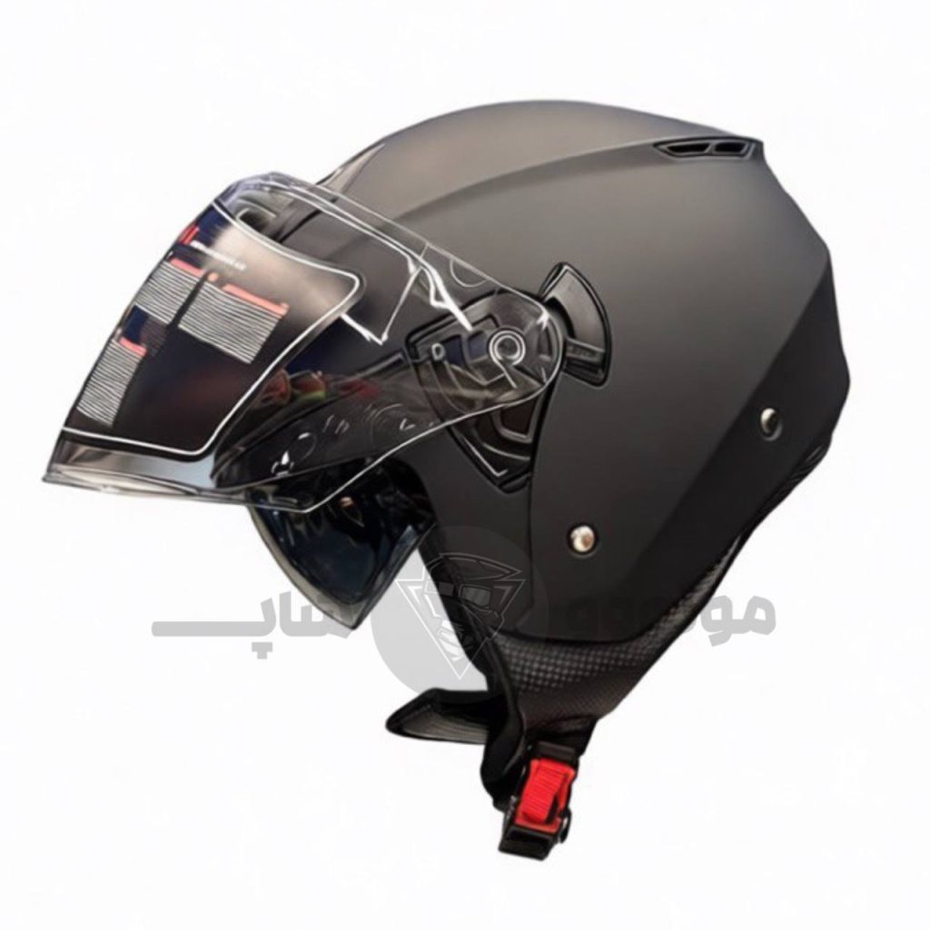 کلاه کاسکت بدون فک برند فلش مدل Matte black