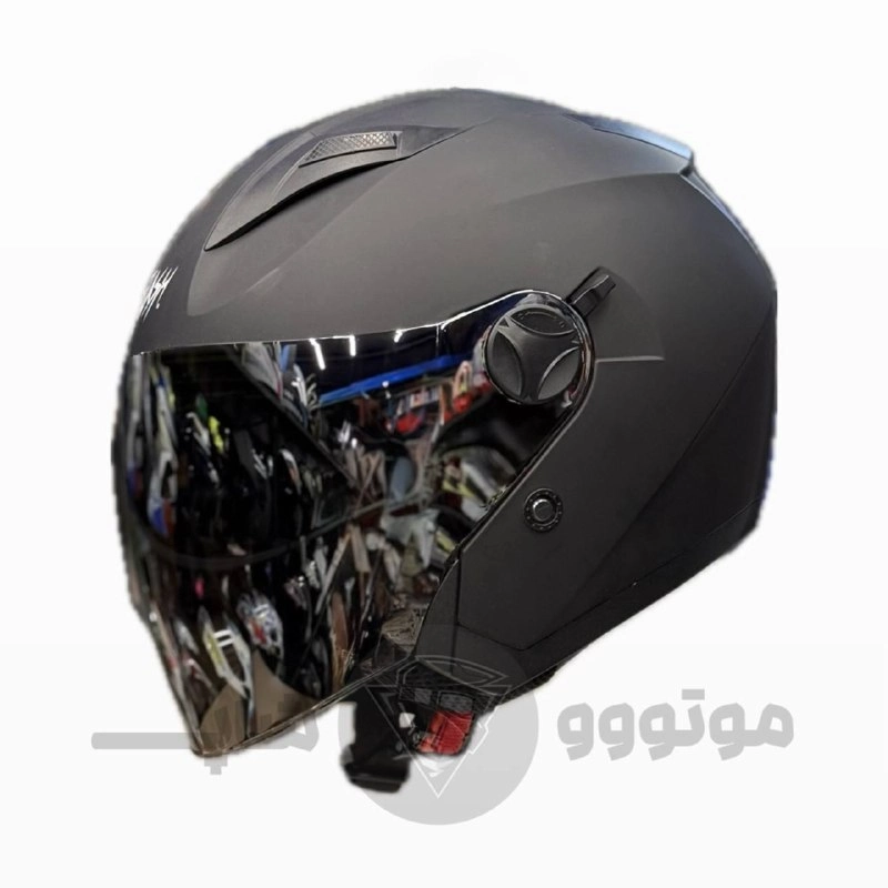 کلاه کاسکت بدون فک برند فلش مدل Matte black