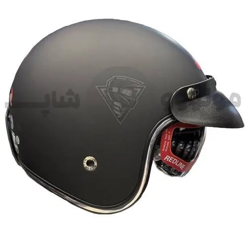 helmet-without-jaws-redline-Matte-black 2 کلاه کاسکت بدون فک برند ردلاین مدل Matte black