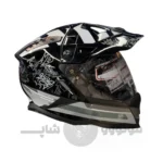 کلاه کاسکت ادونچری برند وگا black white glossy