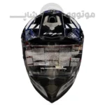 کلاه کاسکت ادونچری برند وگا black white glossy