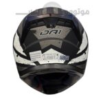 کلاه کاسکت فک متحرک برند da1 مدل 106 Black Matte Gray White