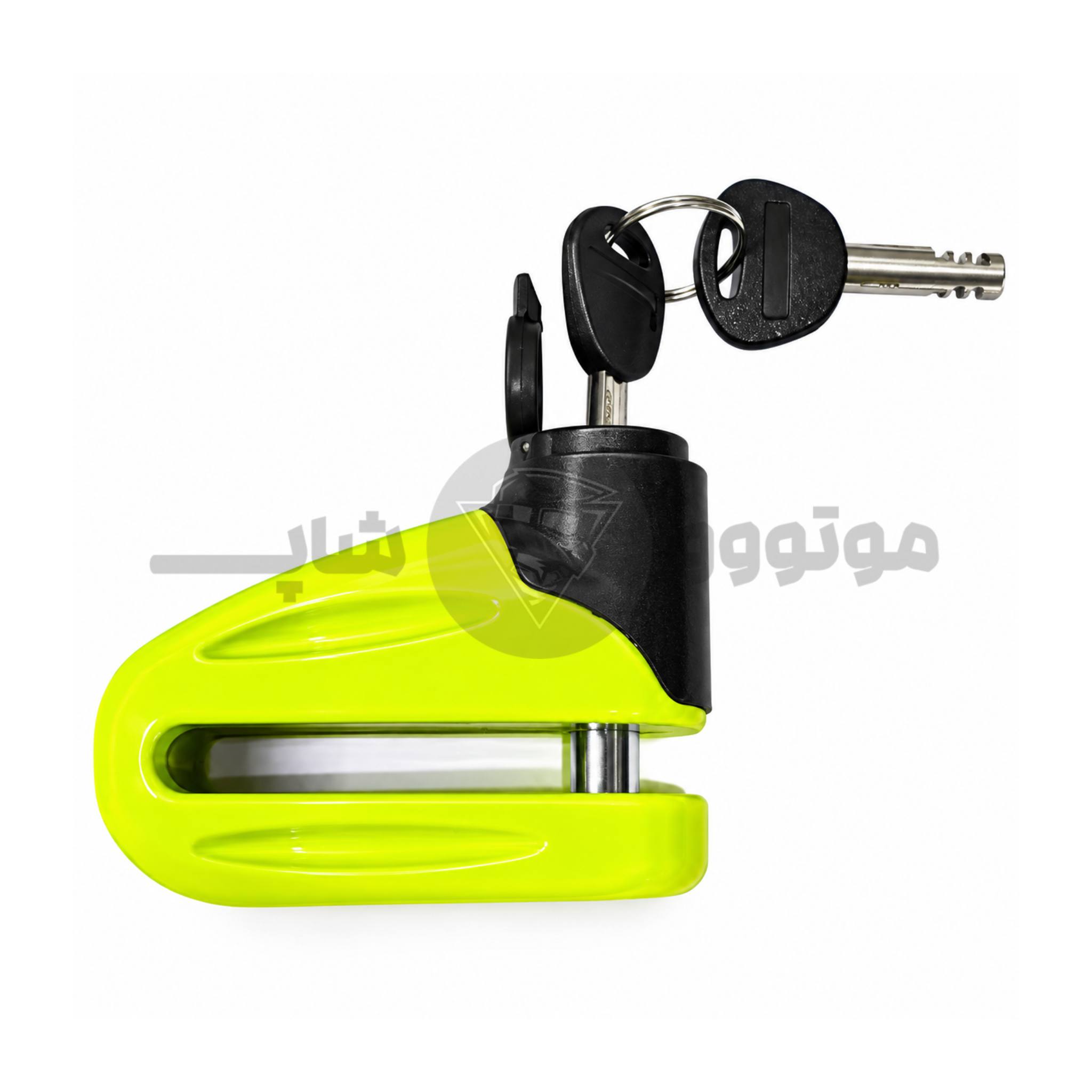 disc-lock-motorcycle-redline-yellow قفل دیسک موتور سیکلت برند ردلاین زرد
