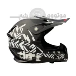 کلاه کاسکت کراسی برند ردلاین مدل matt black white dirt 750