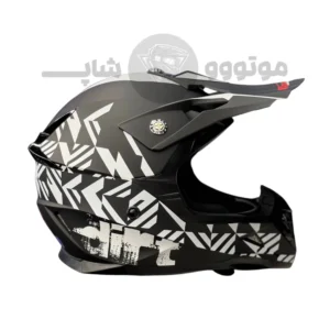 کلاه کاسکت کراسی برند ردلاین مدل matt black white dirt 750