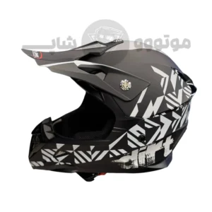 کلاه کاسکت کراسی برند ردلاین مدل matt black white dirt 750