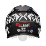 کلاه کاسکت کراسی برند ردلاین مدل matt black white dirt 750