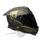 کلاه کاسکت فک ثابت برند استیل برد مدل SBH57 Matte black neon