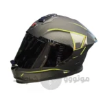 کلاه کاسکت فک ثابت برند استیل برد مدل SBH57 Matte black neon