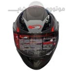 کلاه کاسکت فک متحرک برند ردلاین مدل Matte black Red gray 939