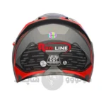 کلاه کاسکت فک متحرک برند ردلاین مدل Matte black Red gray 939
