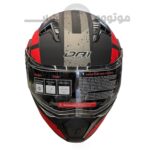 کلاه کاسکت فک متحرک برند da1 مدل 106 Black Matte Gray red