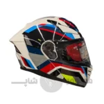 کلاه کاسکت فک متحرک برند ردلاین مدل 960 Glossy White Black Red Blue