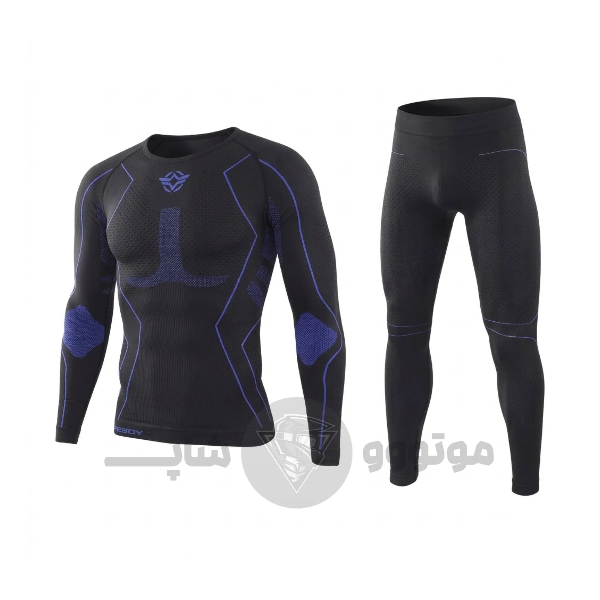base Layer Men Snow Hawt Black Blue بین لایر خارجی مردانه برند Snow Hawt مشکی آبی